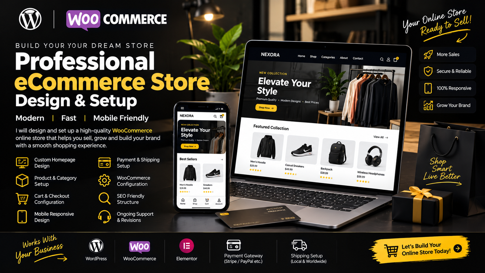 I Will Design a Professional Shopify Ecommerce Store